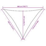 Voile d'ombrage 160 g/m² triangulaire 3,5x3,5x4,9 m PEHD – Image 8