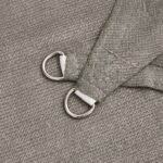 Voile d'ombrage 160 g/m² triangulaire gris clair 4x4x5,8 m PEHD – Image 3