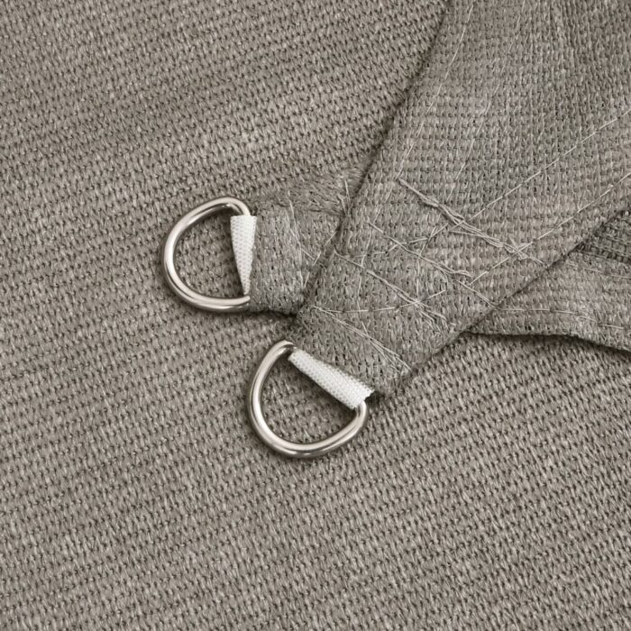 Voile d'ombrage 160 g/m² triangulaire gris clair 4x4x5,8 m PEHD – Image 3