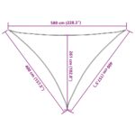 Voile d'ombrage 160 g/m² triangulaire gris clair 4x4x5,8 m PEHD – Image 8