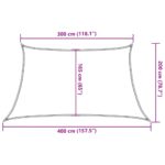 Voile d'ombrage 160 g/m² trapèze gris clair 3/4x2 m PEHD – Image 8