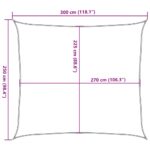 Voile d'ombrage 160 g/m² rectangulaire sable 2,5x3 m PEHD – Image 8