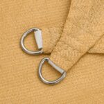 Voile d'ombrage 160 g/m² rectangulaire sable 2,5x4 m PEHD – Image 3
