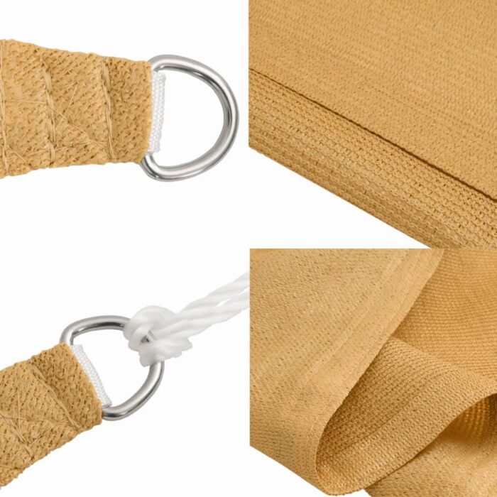 Voile d'ombrage 160 g/m² rectangulaire sable 2,5x4 m PEHD – Image 4