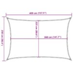 Voile d'ombrage 160 g/m² rectangulaire sable 2,5x4 m PEHD – Image 8