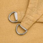 Voile d'ombrage 160 g/m² rectangulaire sable 3x4 m PEHD – Image 3