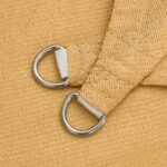 Voile d'ombrage 160 g/m² rectangulaire sable 3x5 m PEHD – Image 3