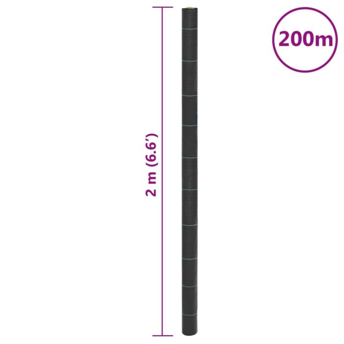 Membrane anti-mauvaises herbes noir 2x200 m PP – Image 7