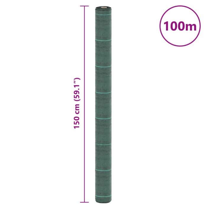 Membrane anti-mauvaises herbes vert 1,5x100 m PP – Image 7