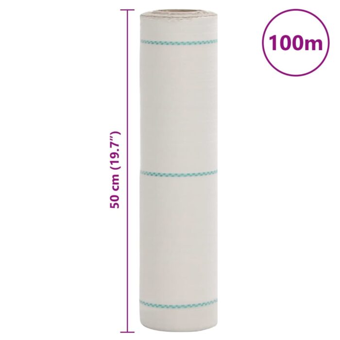 Membrane anti-mauvaises herbes blanc 0,5x100 m PP – Image 7