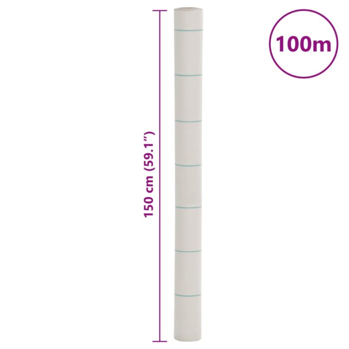 Membrane anti-mauvaises herbes blanc 1,5x100 m PP – Image 7