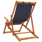 Chaises de plage pliables lot de 2 bleu tissu – Image 4