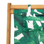 Chaises de plage pliantes lot de 2 tissu et bois massif – Image 8