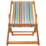 Chaises de plage pliables lot de 2 multicolore tissu – Image 2