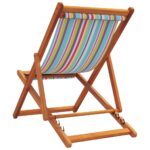 Chaises de plage pliables lot de 2 multicolore tissu – Image 4