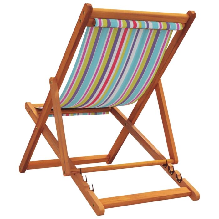 Chaises de plage pliables lot de 2 multicolore tissu – Image 4