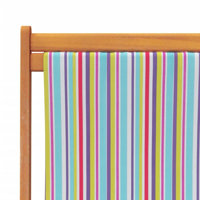 Chaises de plage pliables lot de 2 multicolore tissu – Image 6