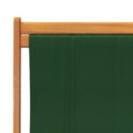 Chaises de plage pliables lot de 2 vert tissu – Image 6