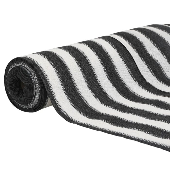 Filet brise-vue anthracite et blanc 1x10 m PEHD 75 g/m² – Image 2