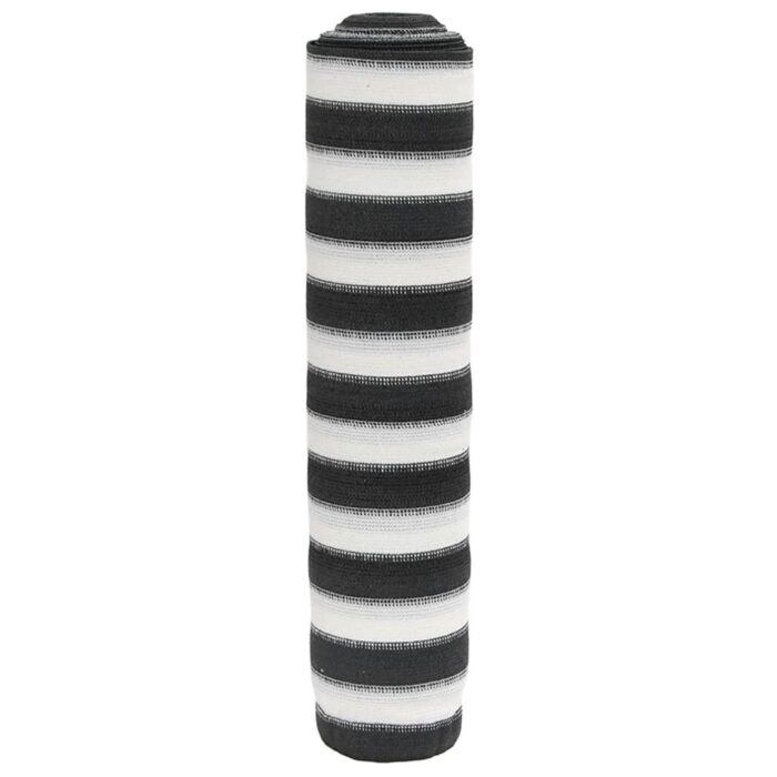 Filet brise-vue anthracite et blanc 1x50 m PEHD 75 g/m² – Image 1