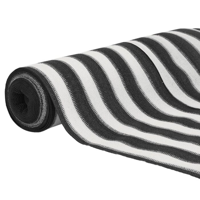 Filet brise-vue anthracite et blanc 1x50 m PEHD 75 g/m² – Image 2