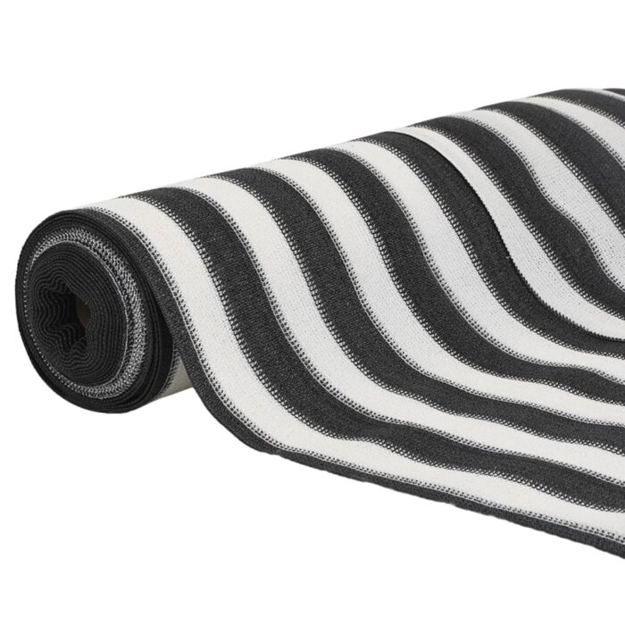 Filet brise-vue anthracite et blanc 1,2x25 m PEHD 75 g/m² – Image 2