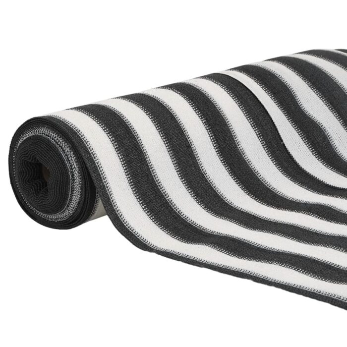 Filet brise-vue anthracite et blanc 1,5x25 m PEHD 75 g/m² – Image 2