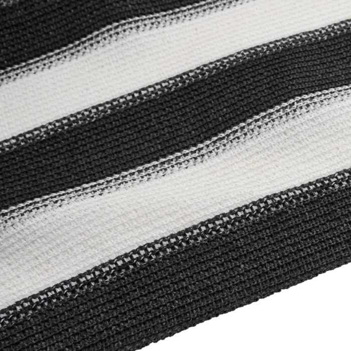 Filet brise-vue anthracite et blanc 1,5x50 m PEHD 150 g/m² – Image 4