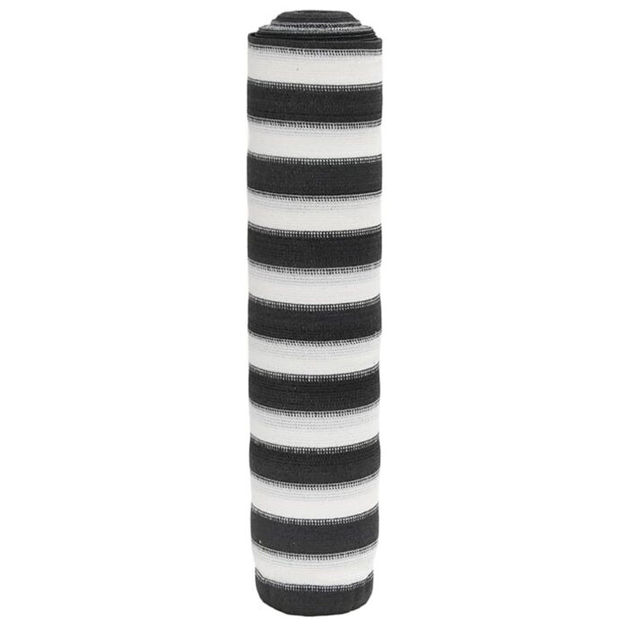 Filet brise-vue anthracite et blanc 2x50 m PEHD 195 g/m² – Image 1