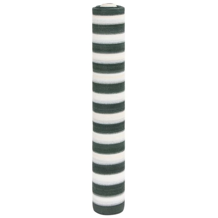 Filet brise-vue vert et blanc 1,2x10 m PEHD 75 g/m² – Image 1