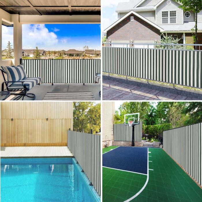 Filet brise-vue vert et blanc 1,2x10 m PEHD 75 g/m² – Image 6