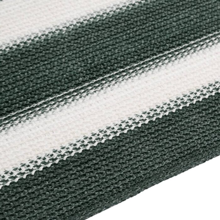 Filet brise-vue vert et blanc 1,5x10 m PEHD 75 g/m² – Image 4