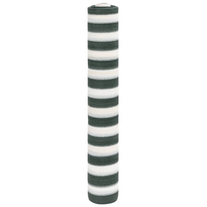 Filet brise-vue vert et blanc 2x10 m PEHD 75 g/m² – Image 1