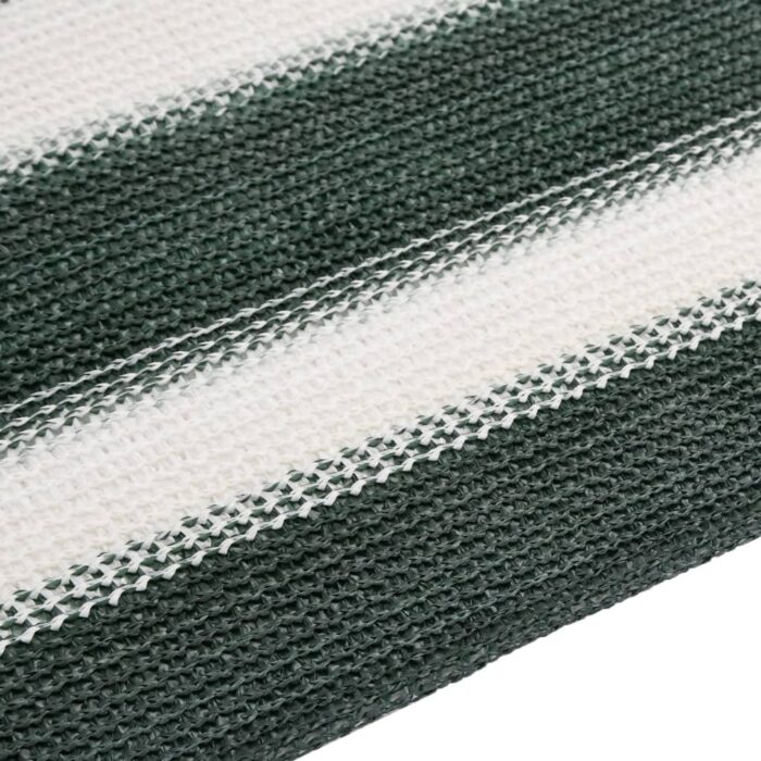 Filet brise-vue vert et blanc 1,5x10 m PEHD 150 g/m² – Image 4