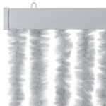 Rideau anti-mouches gris 118x220 cm chenille – Image 2