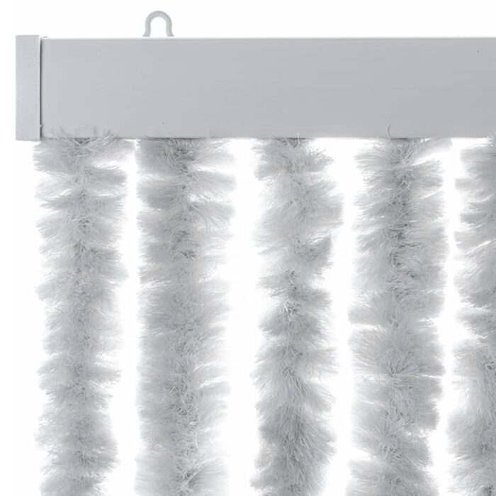Rideau anti-mouches gris 118x220 cm chenille – Image 2