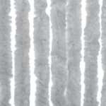 Rideau anti-mouches gris 118x220 cm chenille – Image 3