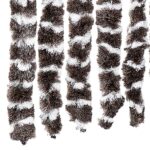 Rideau anti-mouches marron et blanc 118x220 cm chenille – Image 4