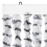 Rideau anti-mouches gris clair et gris foncé 118x220cm chenille – Image 2