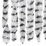 Rideau anti-mouches gris clair et gris foncé 118x220cm chenille – Image 4
