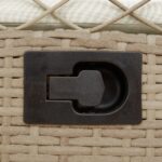 Chaises inclinables de jardin lot de 2 beige résine tressée – Image 8