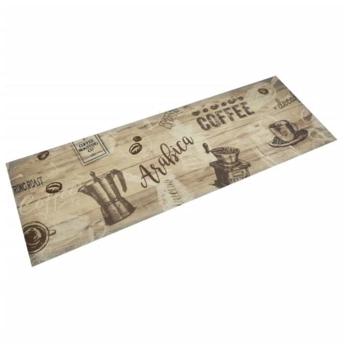 VXL8721012918559_a_en_hd_1.jpg Tapis de cuisine lavable imprimé café marron 60x180 cm velours – Image 1