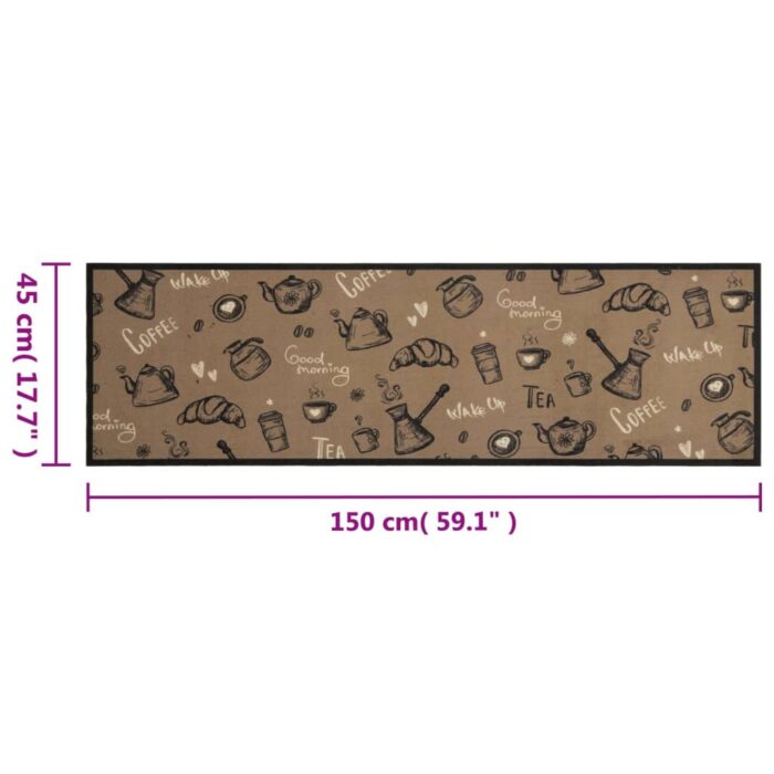 VXL8721012918634_g_en_hd_4.jpg Tapis de cuisine lavable imprimé Morning brun 45x150 cm velours – Image 4