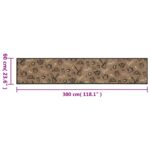 Tapis de cuisine lavable imprimé Morning brun 60x300 cm velours – Image 4