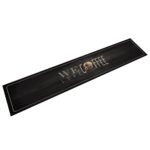 Tapis de cuisine lavable texte Coffee 60x300 cm velours