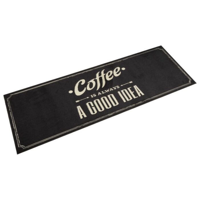 VXL8721012918733_a_en_hd_1.jpg Tapis de cuisine lavable texte Coffee 60x180 cm velours – Image 1