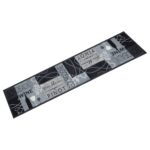 Tapis de cuisine lavable imprimé Wine gris 60x300 cm velours