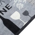 Tapis de cuisine lavable imprimé Wine gris 60x300 cm velours – Image 2