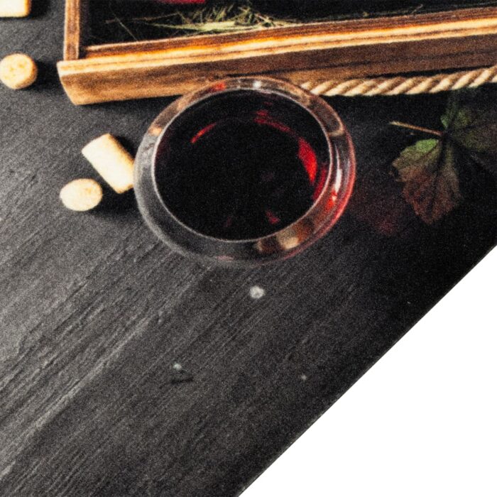 Tapis de cuisine lavable bouteille de vin 45x150 cm velours – Image 2