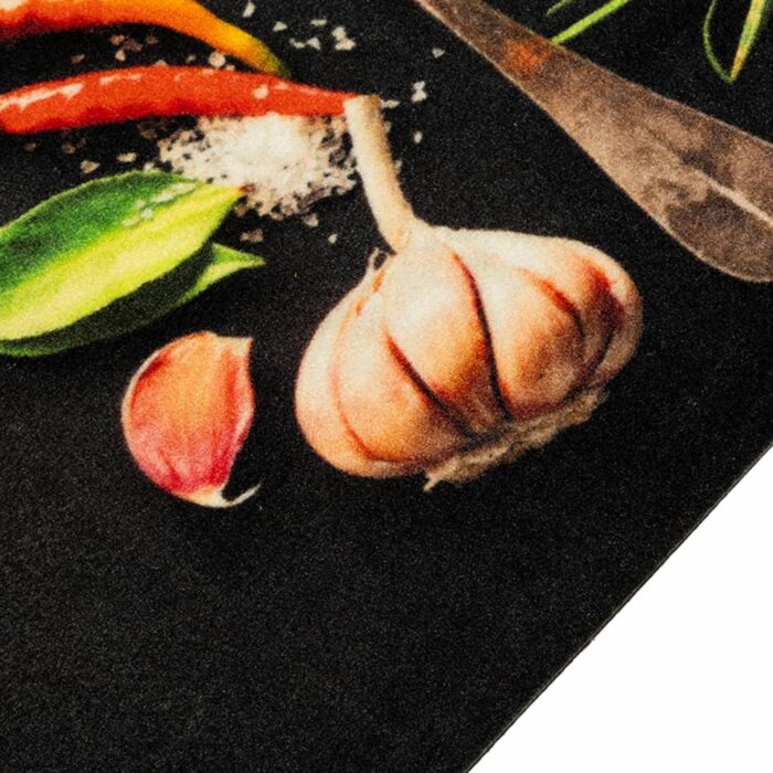 Tapis de cuisine lavable impression d'épices 60x180 cm velours – Image 2